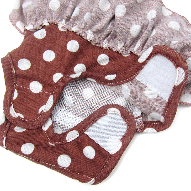 Frona Diaper Dog Sanitary Pantie with Suspender Brown