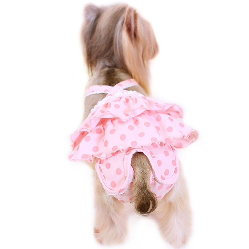 Frona Diaper Dog Sanitary Pantie with Suspender Pink