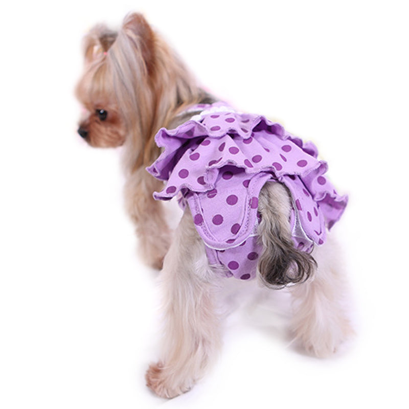 Frona Diaper Dog Sanitary Pantie with Suspender Purple