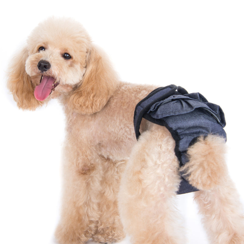 Maxine Sanitary Pantie with Velcro Closure Denim Alfie Pet