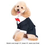 Oscar Formal Black Tuxedo with Black Tie and Red Bow Tie