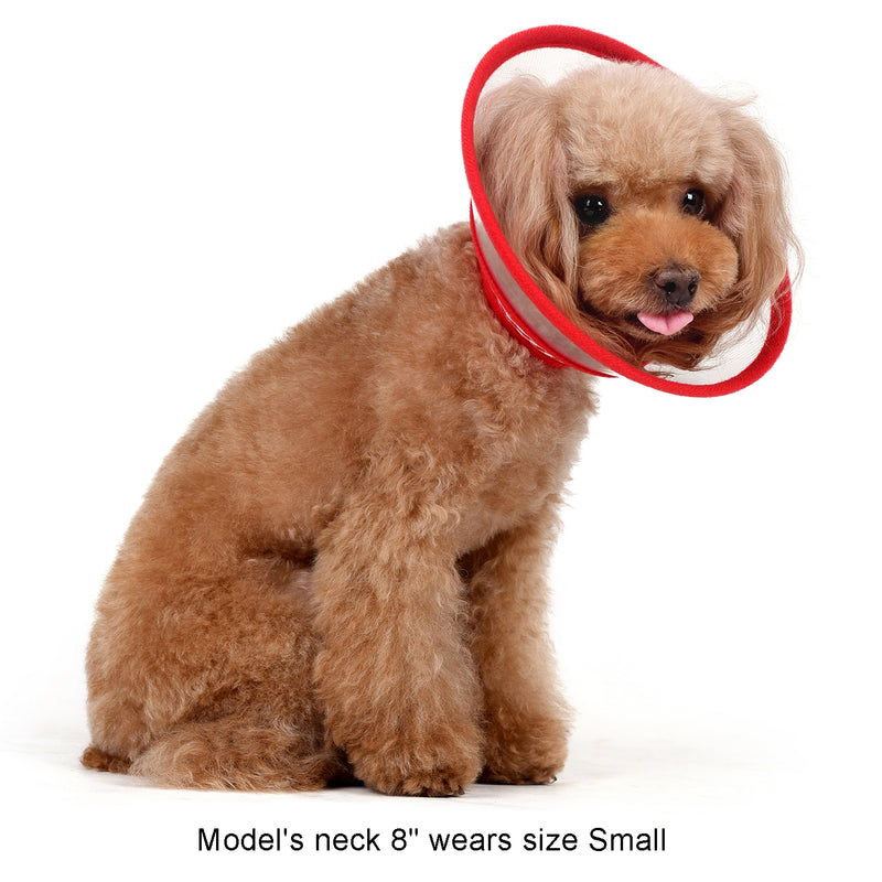 Zumi Recovery Collar with Soft Edge V2 Red - Velcro Closure