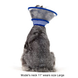 Zumi Recovery Collar with Soft Edge V2 Blue - Button Closure