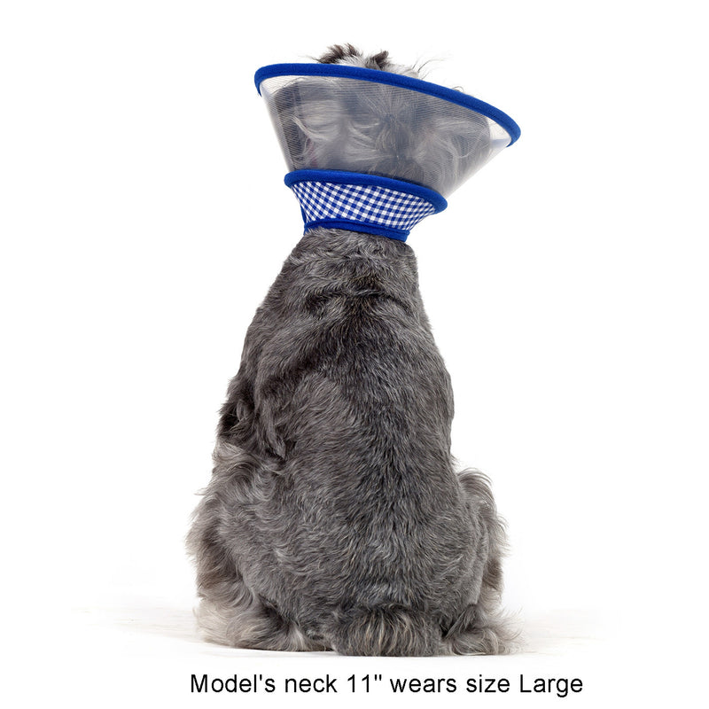 Zumi Recovery Collar with Soft Edge V2 Blue - Button Closure