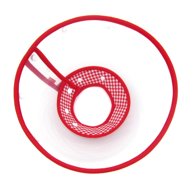Zumi Recovery Collar with Soft Edge V2 Red - Button Closure