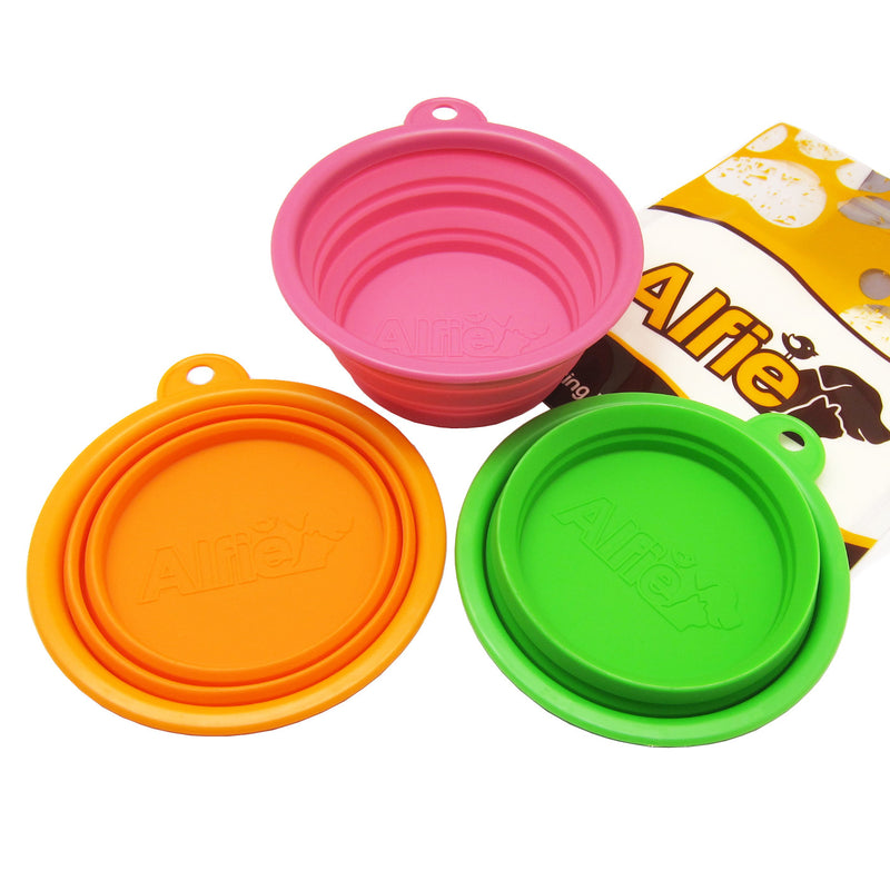 Ros Silicone 3-Piece Set Expandable/Collapsible Travel Bowl