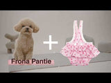 Frona 2-Piece Diaper Dog Sanitary Pantie with Suspender - Pink & Purple